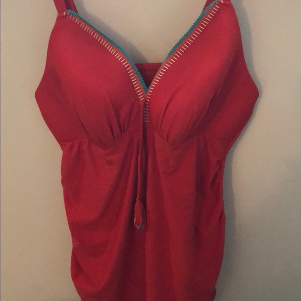 Orange swimsuit top